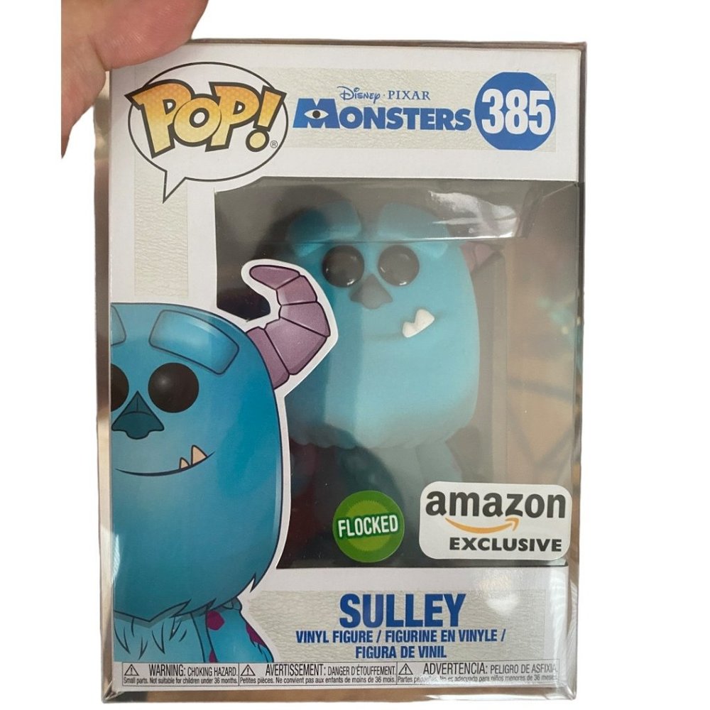 FUNKO POP! DISNEY - SULLEY (#385) AMAZON EXCLUSIVE - FLOCKED